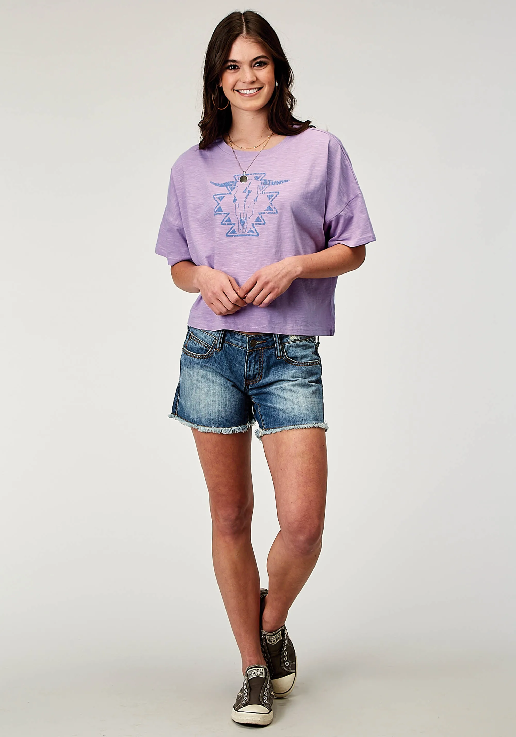 2010 LILAC COTTON JERSEY SLUB SS TEE