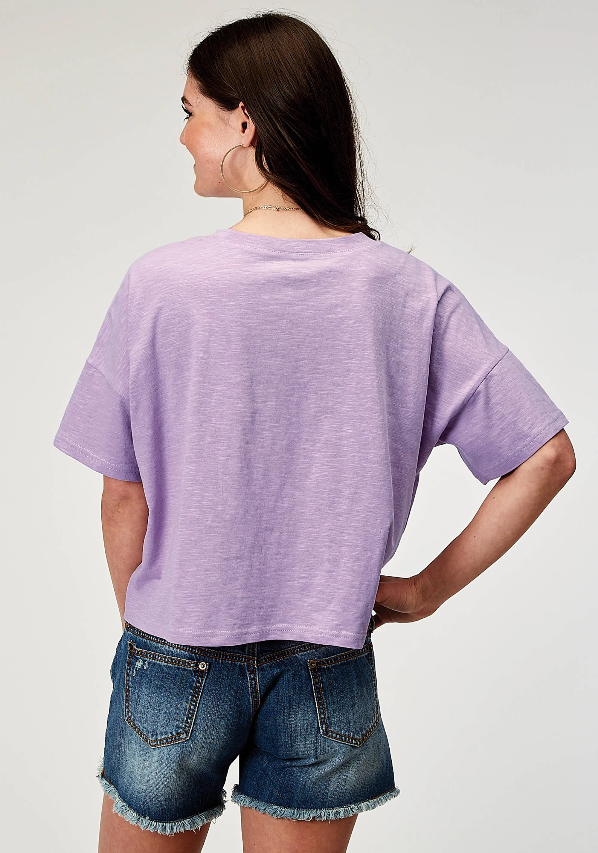 2010 LILAC COTTON JERSEY SLUB SS TEE