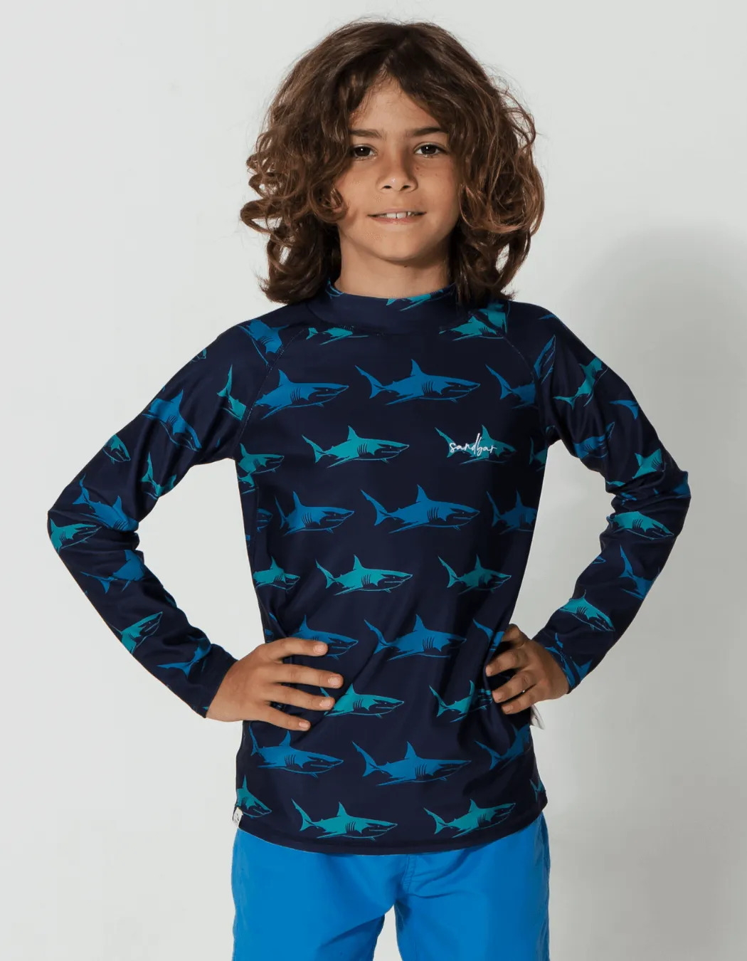 ABZ - Blue Shark Rash Guard