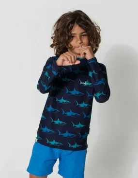 ABZ - Blue Shark Rash Guard