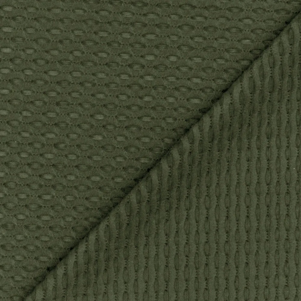 Army Green Famous Maker Stretch 3D Mesh Yoga Activewear Fabric