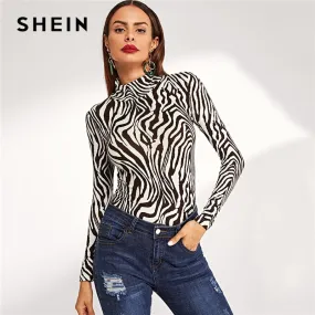 Black and White Zebra Top