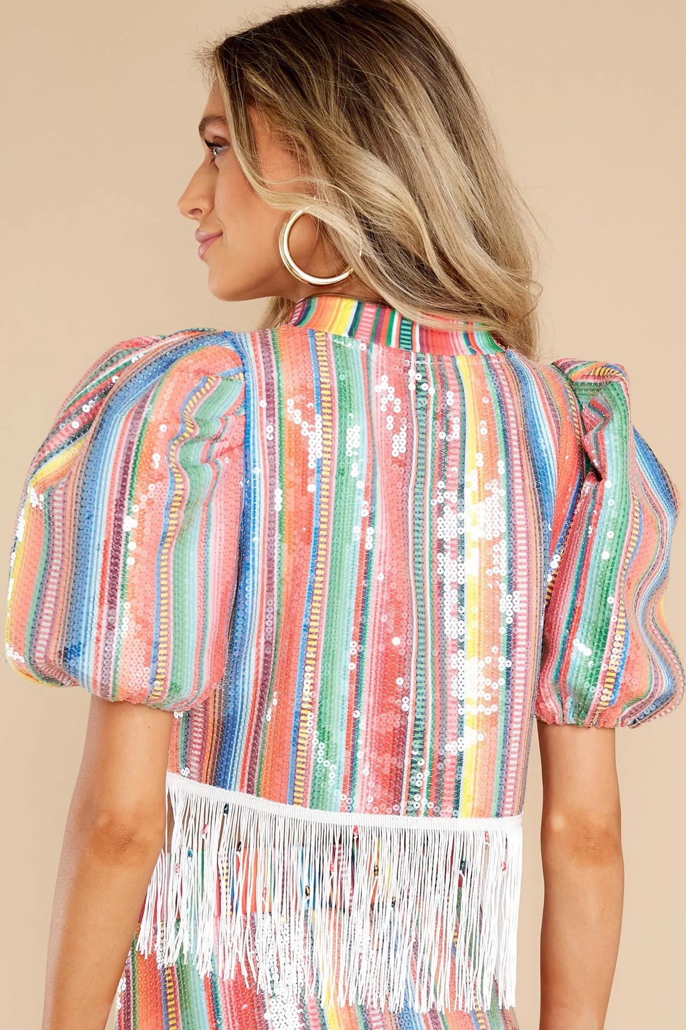 Blanket Fringe Multi Top