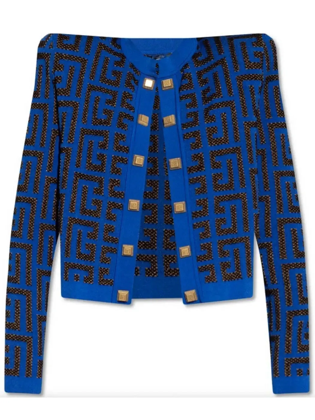 Blue and Black Monogram Cardigan