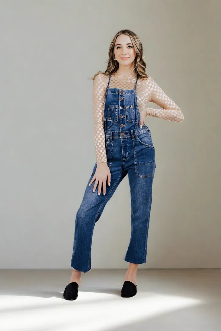 Checked Out Mesh Top
