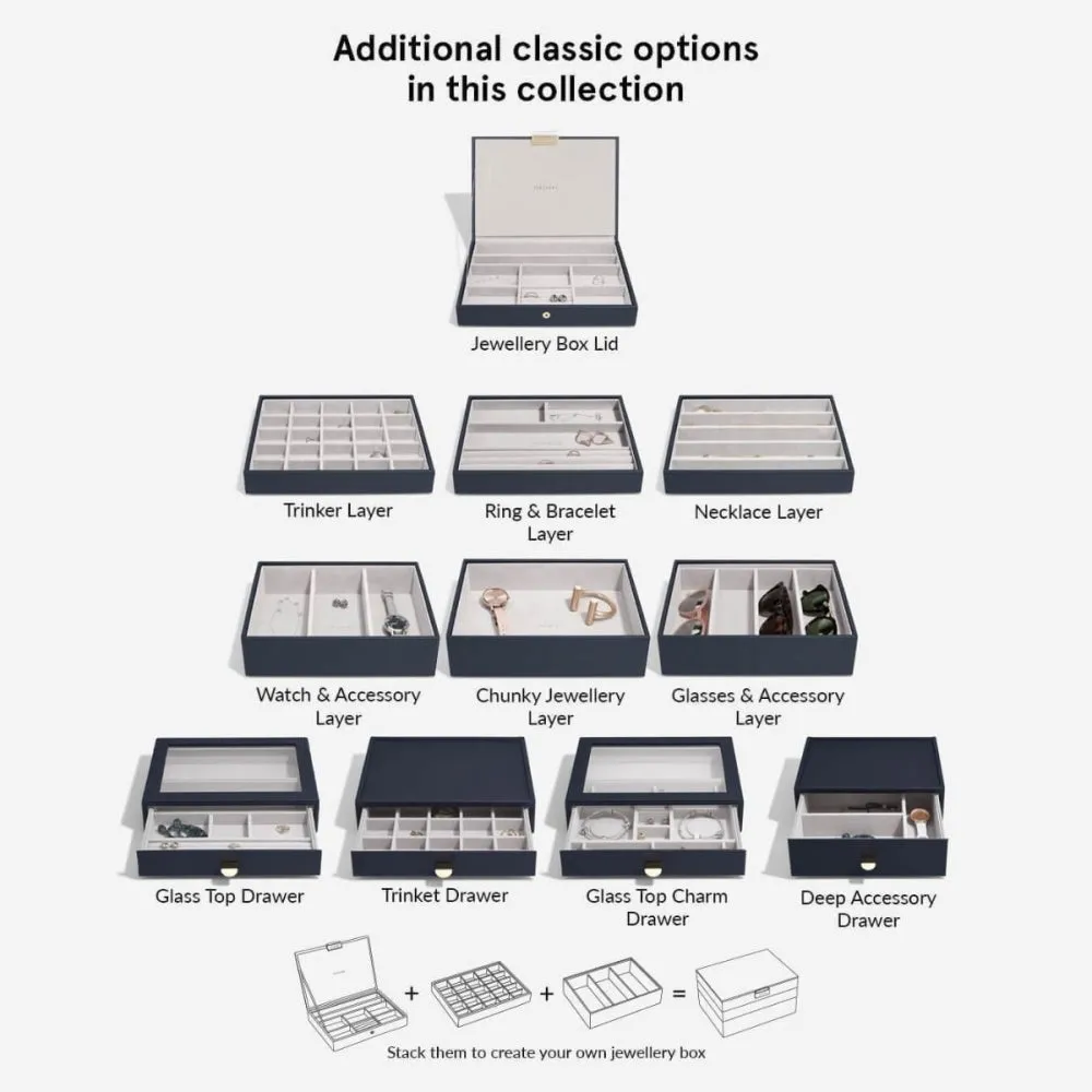Classic Jewellery Box Display Drawer - Navy Pebble - 75786