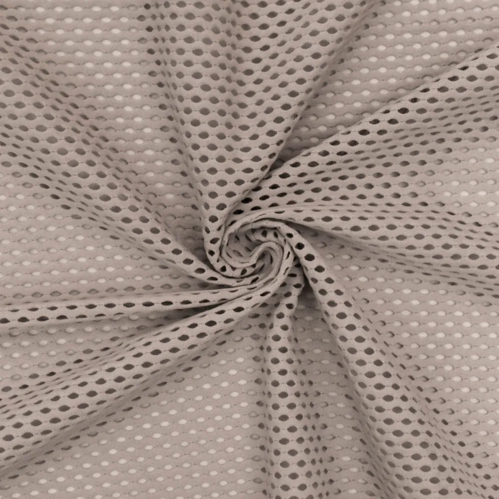 Clay Beige Famous Maker Mesh Stretch Yoga Activewear Knit Fabric