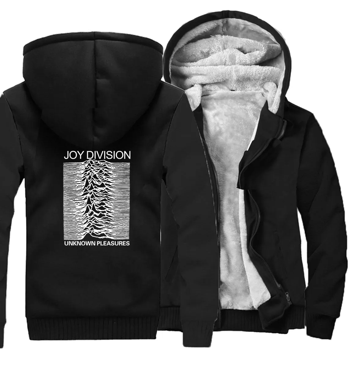clothes man's thick zipper sweatshirt hip hop 2019 winter unknown pleasure fashion hoodies fitness jackets men wool liner coats