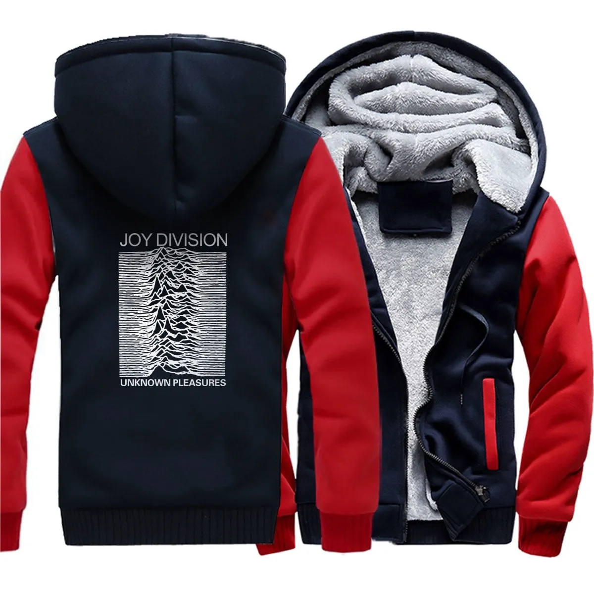 clothes man's thick zipper sweatshirt hip hop 2019 winter unknown pleasure fashion hoodies fitness jackets men wool liner coats