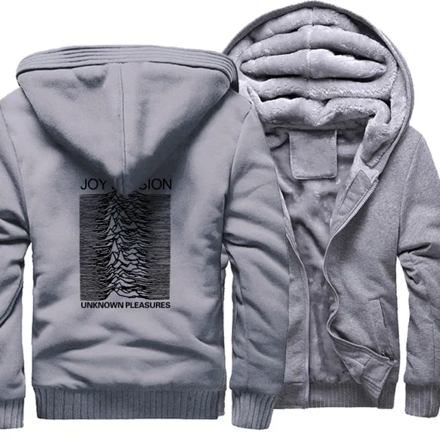 clothes man's thick zipper sweatshirt hip hop 2019 winter unknown pleasure fashion hoodies fitness jackets men wool liner coats