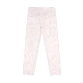 Cotton Candy Pink Ministripe Sadie Scallop Legging