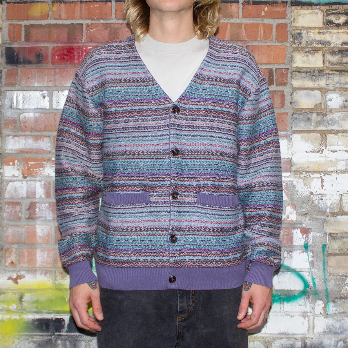 Dill Painting Intarsia Cardigan