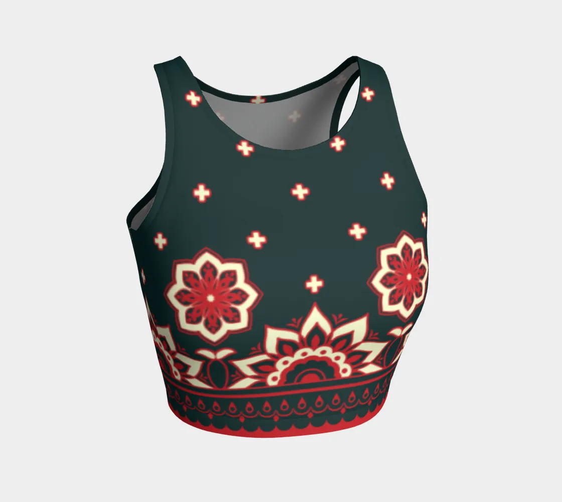 Floral Abstract Crop Top