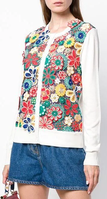 Floral Crochet Cardigan