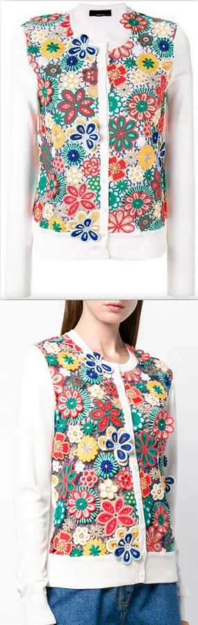 Floral Crochet Cardigan
