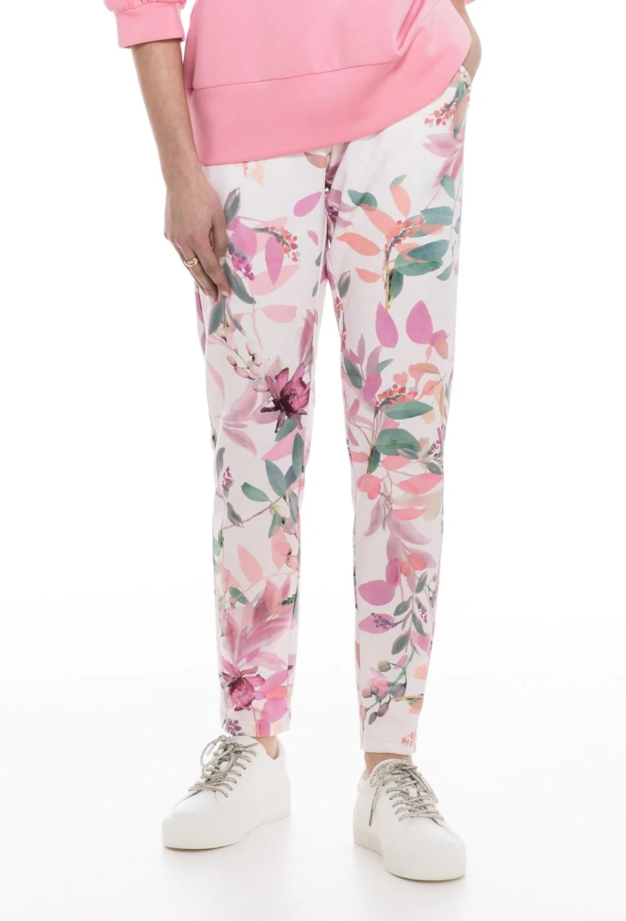 Flower Print Drawstring Pants