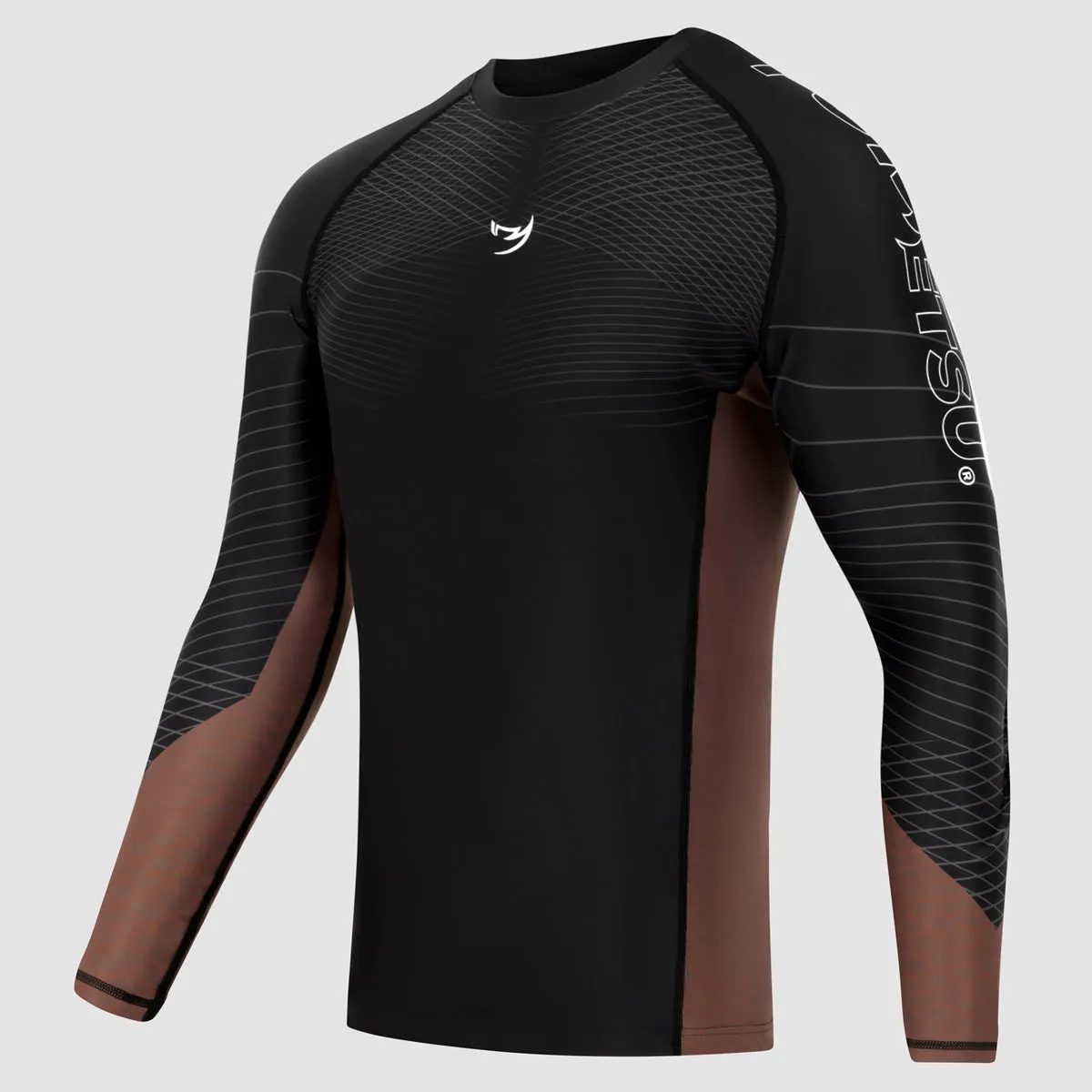 Fumetsu Competitor MK2 Long Sleeve Rash Guard Black/Brown