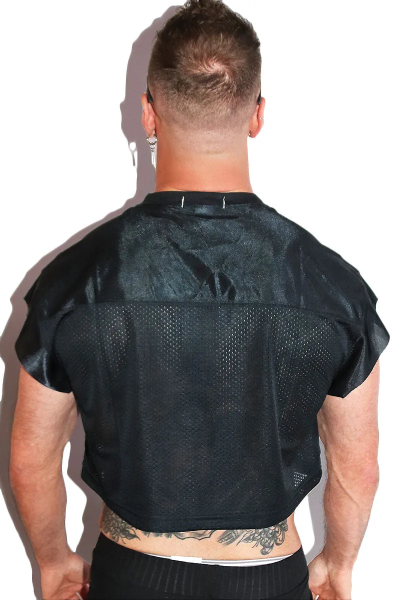 Gay Athletic Jersey Crop Tee- Black