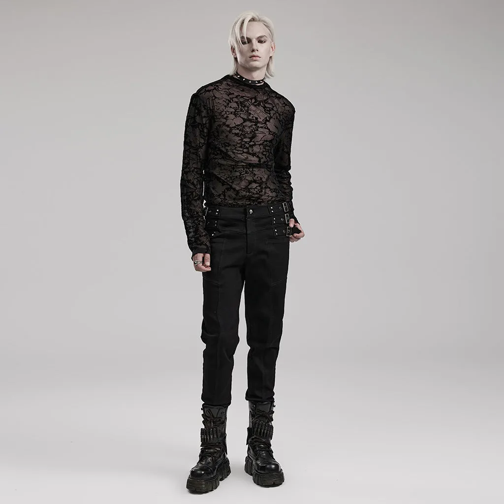 GOTH Perspective Printed Mesh T-shirt WT-834TCM