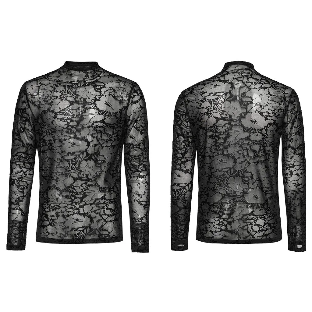 GOTH Perspective Printed Mesh T-shirt WT-834TCM
