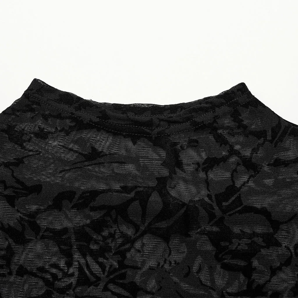 GOTH Perspective Printed Mesh T-shirt WT-834TCM