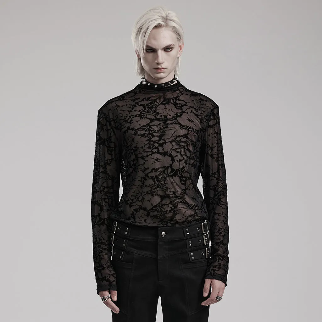 GOTH Perspective Printed Mesh T-shirt WT-834TCM