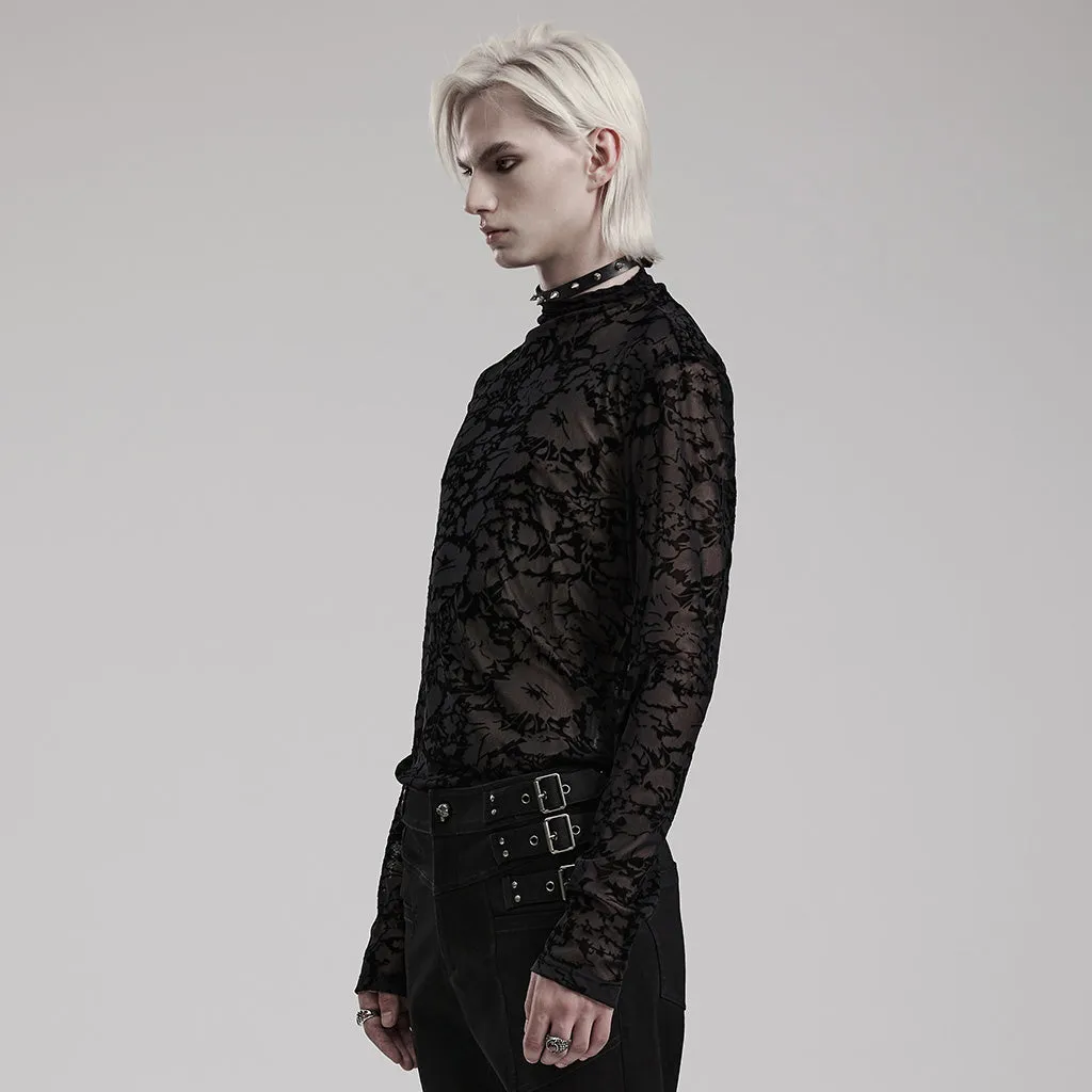 GOTH Perspective Printed Mesh T-shirt WT-834TCM
