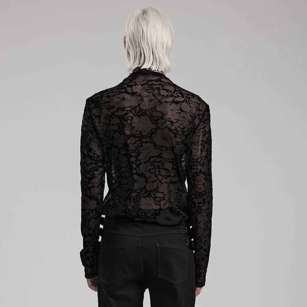 GOTH Perspective Printed Mesh T-shirt WT-834TCM