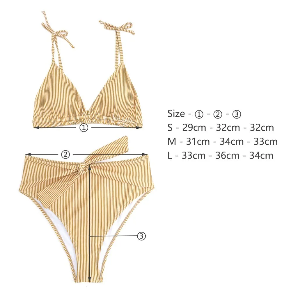High Waist Belt Bikini Set