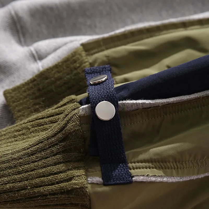 Hit Color Patchwork Loose Turtleneck Casual Sweatshirt