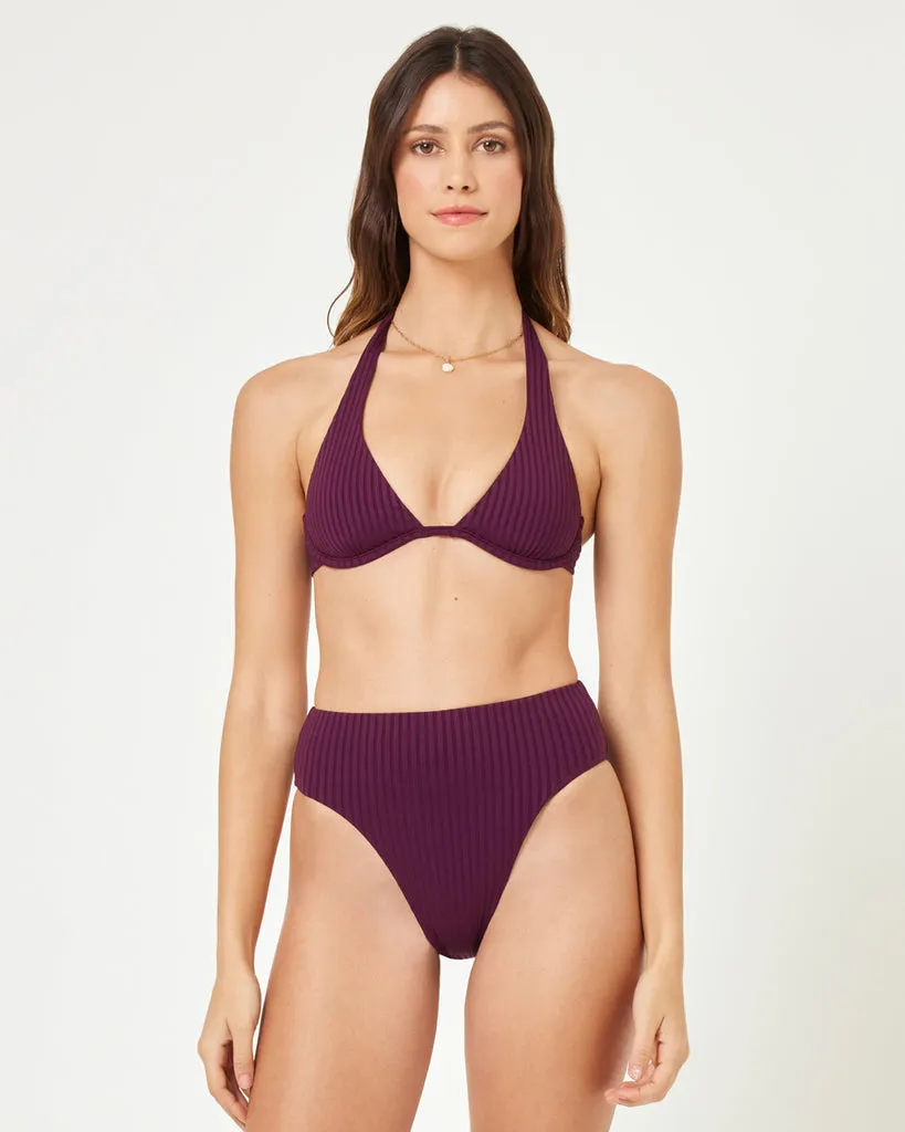 LSPACE Savannah Rib High-Waist Bottom