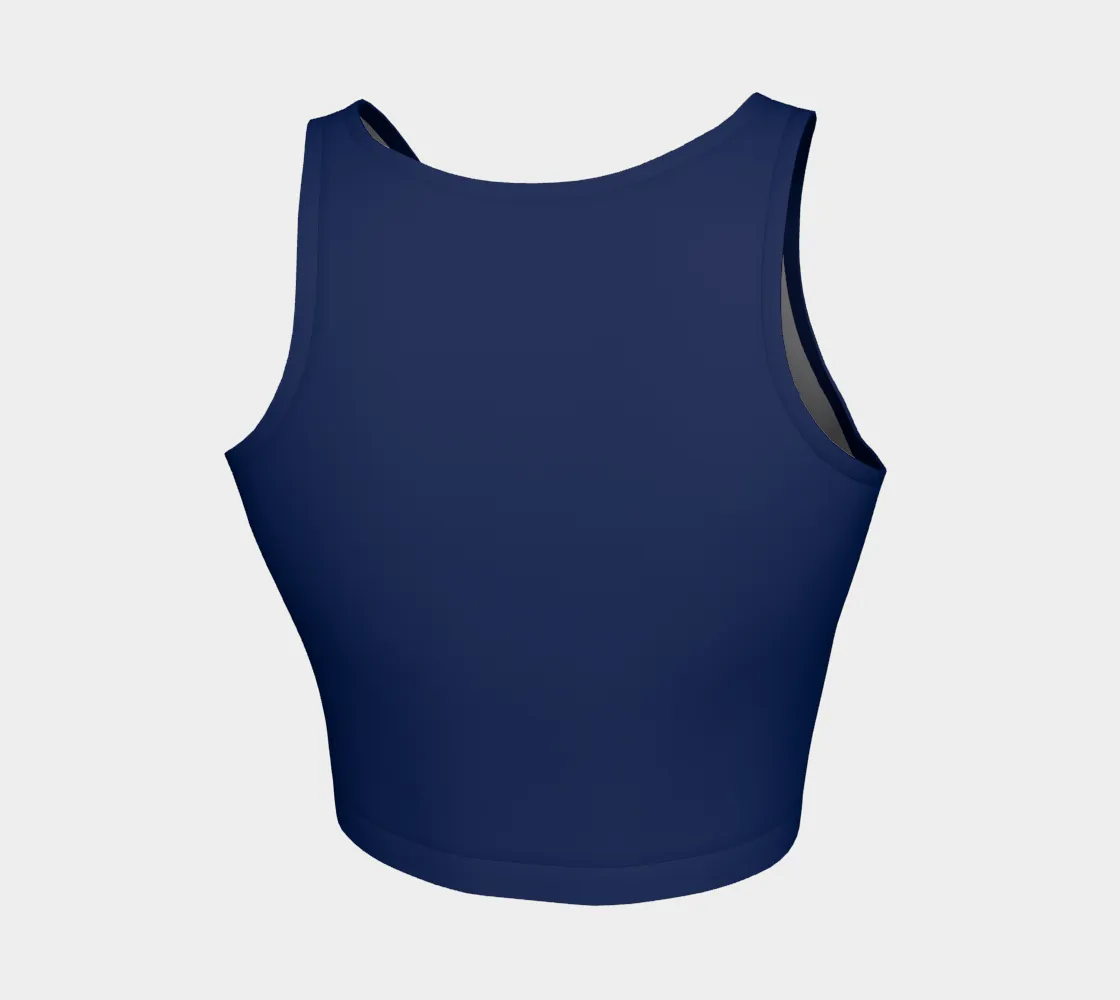Morning Glory Blue  Athletic Crop Top