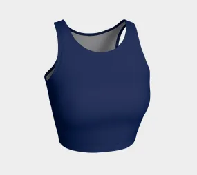 Morning Glory Blue  Athletic Crop Top