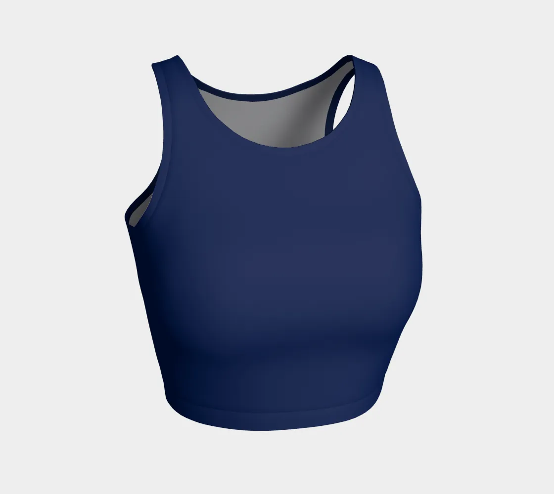Morning Glory Blue  Athletic Crop Top