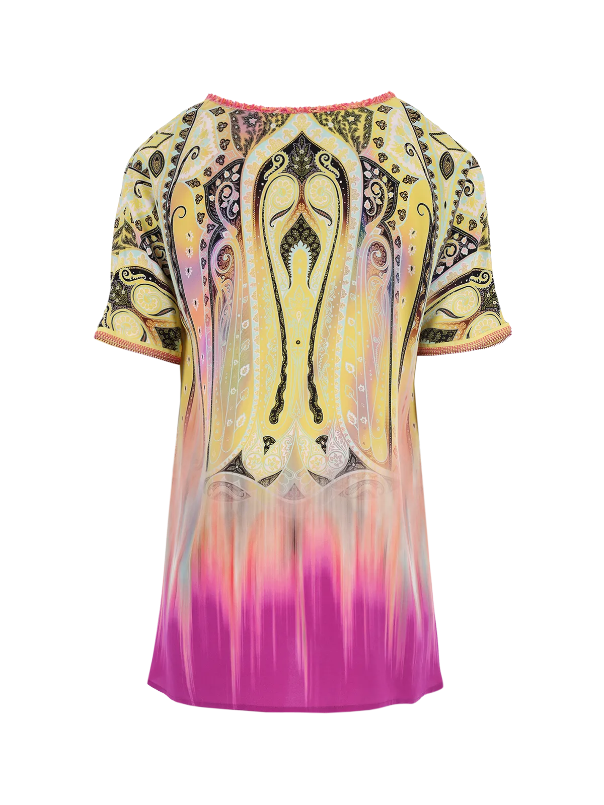 printed silk kaftan