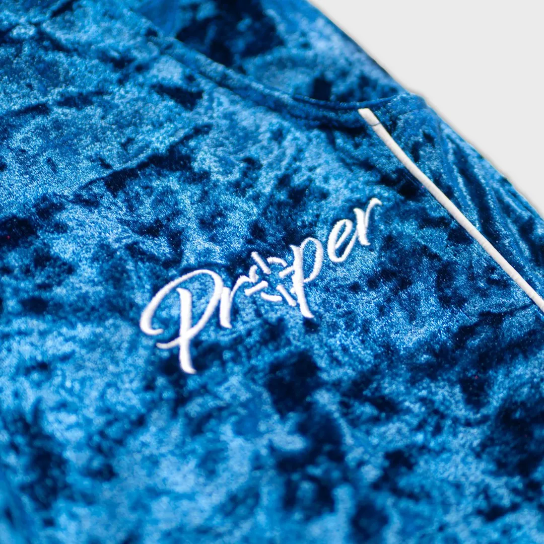 PROPER VELOUR TRACKPANTS BLUE