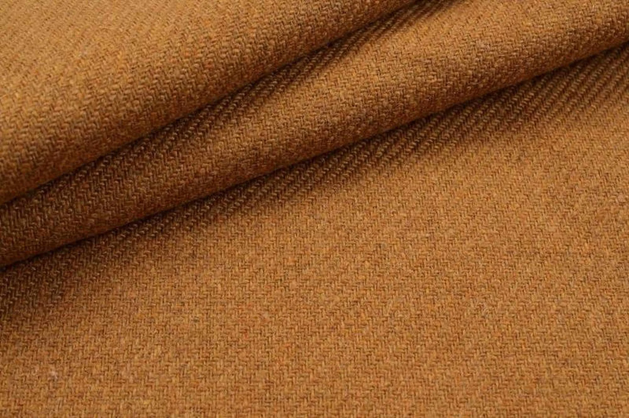 Recycled Wool For Coats - Mustard