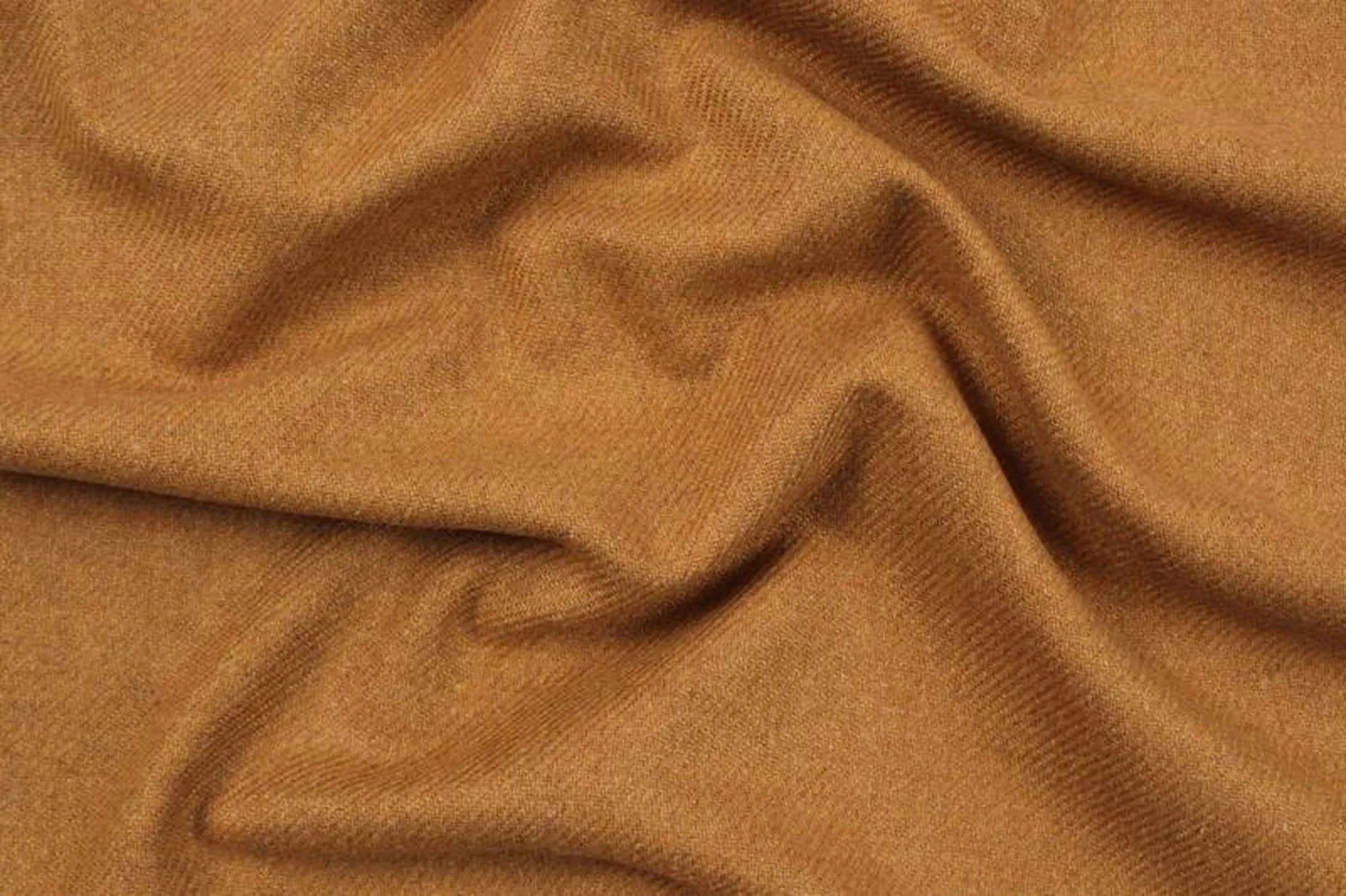 Recycled Wool For Coats - Mustard