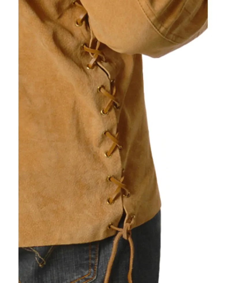 Scully Fringed Boar Suede Leather Shirt