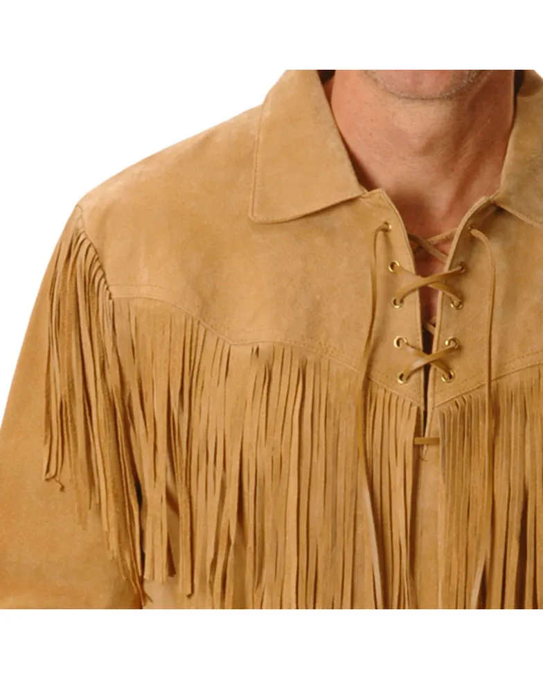 Scully Fringed Boar Suede Leather Shirt