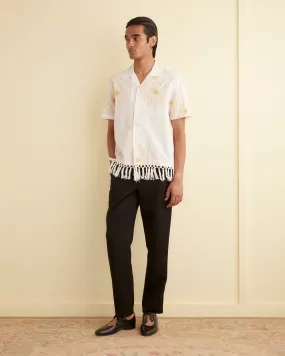 Soleil Fringe Short Sleeve Shirt