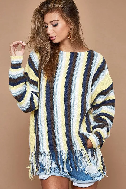 Taylor, multi Color Stripe Sweater