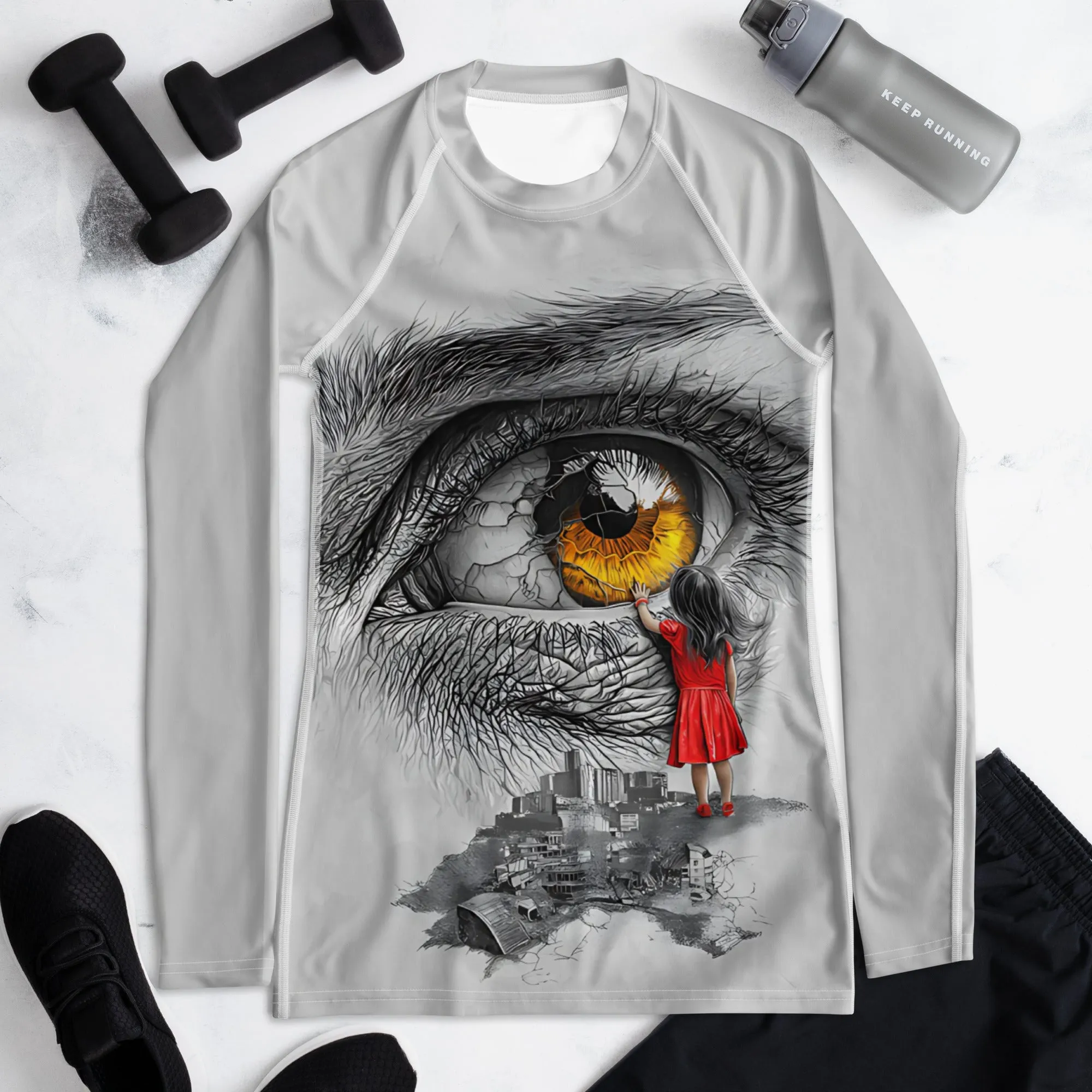 Through My Mother’s Eyes: Reflected Women's Rash Guard
