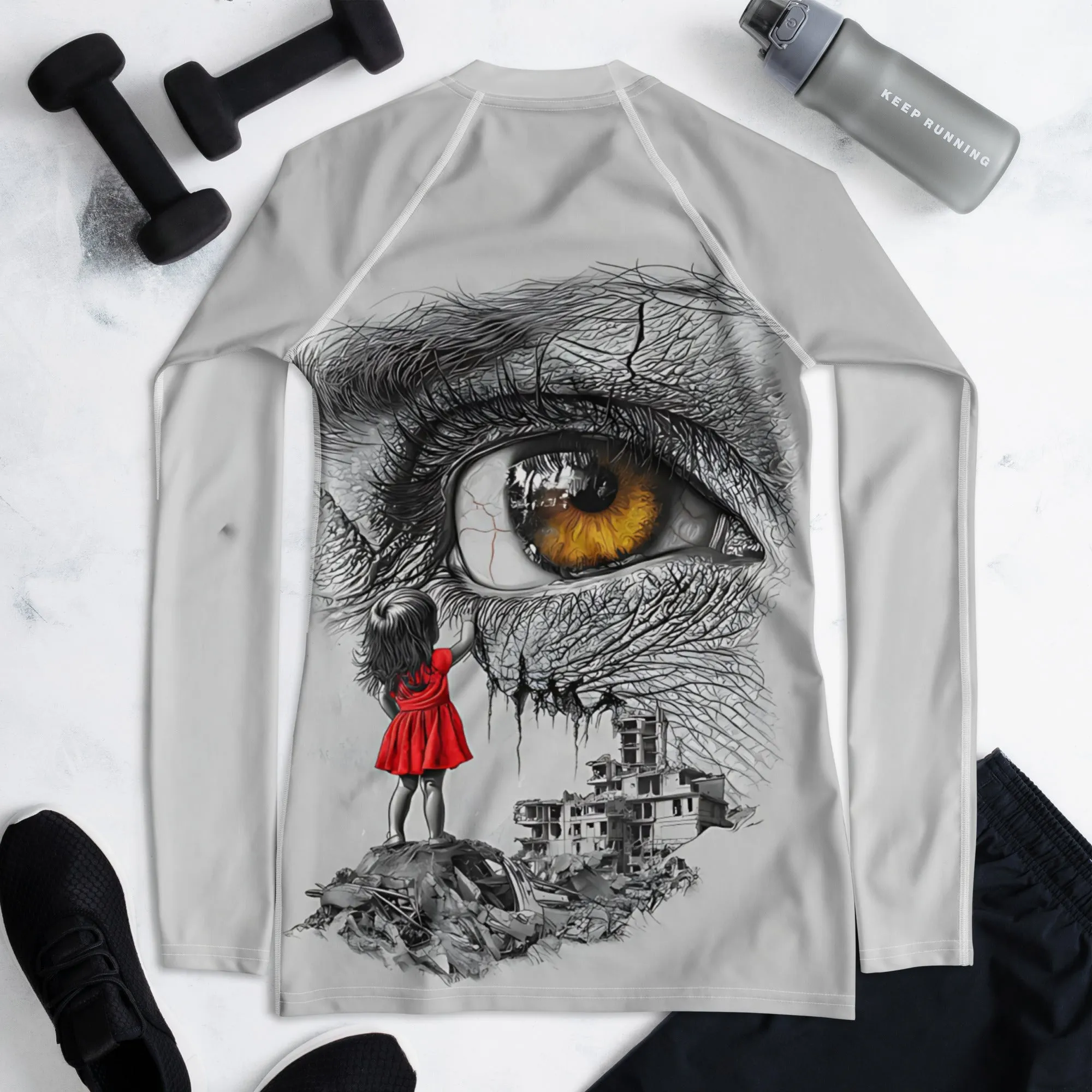 Through My Mother’s Eyes: Reflected Women's Rash Guard