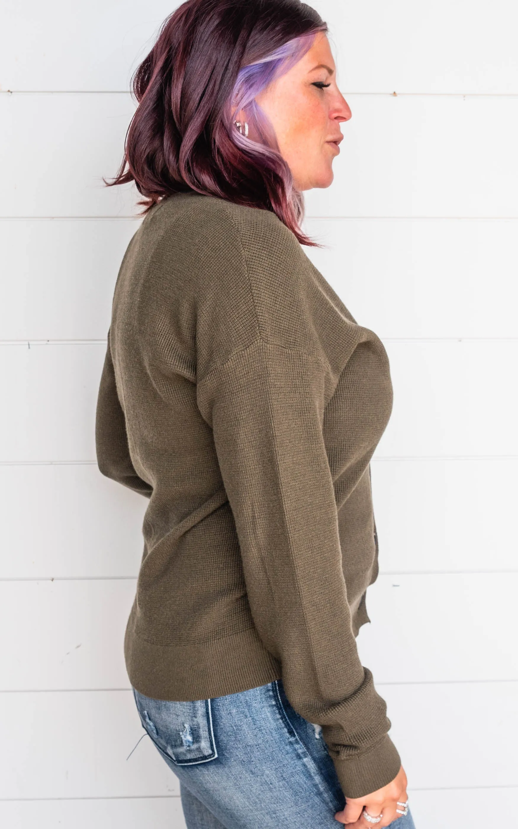 Viscose Button Up Knit Cardigan - Part 2 - Final Sale